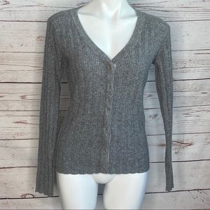 Todd & Duncan Gray Cashmere Cardigan Sweater
